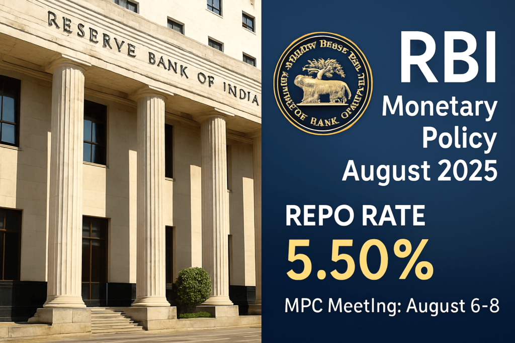 RBI Monetary Policy August 2025 – Repo Rate Today at 5.50%